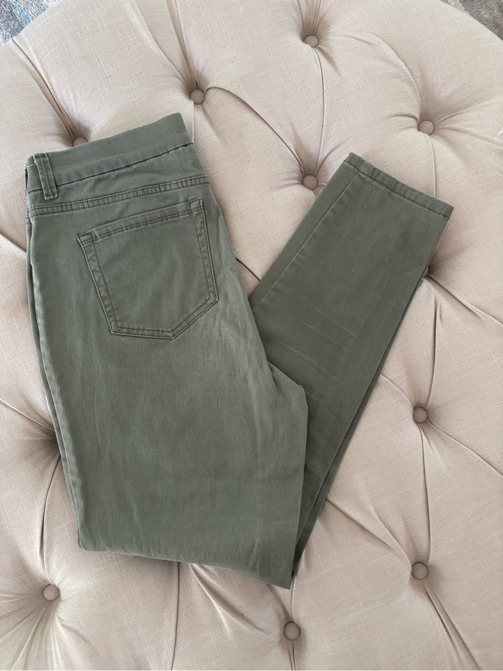 Charter Club Olive Green Pull-on Skinny Pants